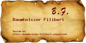Baumholczer Filibert névjegykártya